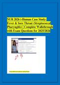 NUR 2026 i-Human Case Study&colon; &NewLine;Fever & Sore Throat &lpar;Streptococcal &NewLine;Pharyngitis&rpar; &vert; Complete Walkthrough &NewLine;with Exam Questions for 2025&sol;2026