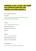 HONDROS 195 TEST 1 ACTUAL TEST PAPER&NewLine;2026 COMPLETE QUESTIONS AND&NewLine;VERIFIED SOLUTIONS GRADED A&plus;