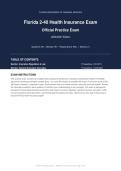 Florida 2-40 Health Insurance Exam Actual Exam 2026&sol;2027 &vert; Complete Exam-Style Questions &vert; 100&percnt; Verified &ndash; Detailed Rationales &ndash; Pass Guaranteed &ndash; A&plus; Graded&NewLine;&NewLine;