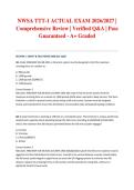 NWSA TTT-1 ACTUAL EXAM 2026&sol;2027 &vert; Comprehensive Review &vert; Verified Q&A &vert; Pass Guaranteed - A&plus; Graded