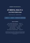 ATI Mental Health A 2019 Proctored Exam Actual Exam 2026&sol;2027 &vert; Complete Exam-Style Questions &vert; 100&percnt; Verified &ndash; Detailed Rationales &ndash; Pass Guaranteed &ndash; A&plus; Graded&NewLine;&NewLine;
