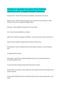 Property & Casualty Insurance Exam Practice Questions with Complete Reliable Solutions