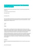 Pre-Employment Assessment Test Questions Verified by Expert