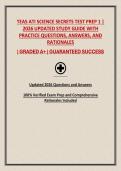TEAS ATI SCIENCE SECRETS TEST PREP 1 &vert; 2026 UPDATED STUDY GUIDE WITH PRACTICE QUESTIONS&comma; ANSWERS&comma; AND RATIONALES