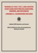 NURSING ATI TEAS 7 TEST &vert; 2026 UPDATED STUDY GUIDE WITH PRACTICE QUESTIONS&comma; ANSWERS&comma; AND RATIONALES