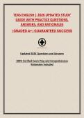 TEAS ENGLISH &vert; 2026 UPDATED STUDY GUIDE WITH PRACTICE QUESTIONS&comma; ANSWERS&comma; AND RATIONALES