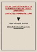 TEAS TEST &vert; 2026 UPDATED STUDY GUIDE WITH PRACTICE QUESTIONS&comma; ANSWERS&comma; AND RATIONALES