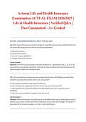 Arizona Life and Health Insurance Examination ACTUAL EXAM 2026&sol;2027 &vert; Life & Health Insurance &vert; Verified Q&A &vert; Pass Guaranteed - A&plus; Graded