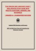TEAS ENGLISH AND LANGUAGE USAGE &vert; 2026 UPDATED STUDY GUIDE WITH PRACTICE QUESTIONS&comma; ANSWERS&comma; AND RATIONALES