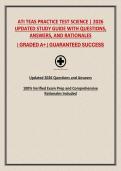 ATI TEAS PRACTICE TEST SCIENCE &vert; 2026 UPDATED STUDY GUIDE WITH QUESTIONS&comma; ANSWERS&comma; AND RATIONALES