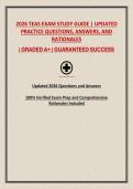 2026 TEAS EXAM STUDY GUIDE &vert; UPDATED PRACTICE QUESTIONS&comma; ANSWERS&comma; AND RATIONALES
