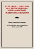 ATI TEAS 2024&ndash;2025 &vert; UPDATED STUDY GUIDE WITH PRACTICE QUESTIONS&comma; ANSWERS&comma; AND RATIONALES