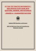ATI TEAS TEST PRACTICE MATHEMATICS &vert; 2026 UPDATED STUDY GUIDE WITH QUESTIONS&comma; ANSWERS&comma; AND RATIONALES