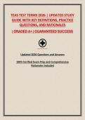 TEAS TEST TERMS 2026 &vert; UPDATED STUDY GUIDE WITH KEY DEFINITIONS&comma; PRACTICE QUESTIONS&comma; AND RATIONALES