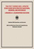 TEAS TEST 7 SCIENCE 2025 &vert; UPDATED STUDY GUIDE WITH PRACTICE QUESTIONS&comma; ANSWERS&comma; AND RATIONALES
