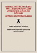KILLER TEAS V PRACTICE TEST &ndash; SCIENCE PART I &vert; 2026 UPDATED STUDY GUIDE WITH QUESTIONS&comma; ANSWERS&comma; AND RATIONALES