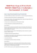 NR668 Week 1 Exam ACTUAL EXAM 2026&sol;2027 &vert; NR668 Week 1 &vert; Verified Q&A &vert; Pass Guaranteed - A&plus; Graded