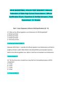 NFHS BASKETBALL RULES TEST 2026&sol;2027 &vert; National Federation of State High School Associations &vert; Official Certification Exam &vert; Questions & Verified Answers &vert; Pass Guaranteed - A&plus; Graded&NewLine;&NewLine;