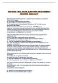 NUR 3112 FINAL EXAM QUESTIONS AND CORRECT ANSWERS 2026-2027&excl;&excl;