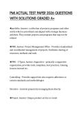 PMI ACTUAL TEST PAPER 2026 QUESTIONS WITH SOLUTIONS GRADED A