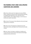 PMI TRAINING STUDY SHEET 2026 UPDATED QUESTIONS AND ANSWERS