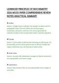LEHNINGER PRINCIPLES OF BIOCHEMISTRY&NewLine;2026 MOCK PAPER COMPREHENSIVE REVIEW&NewLine;NOTES ANALYTICAL SUMMARY