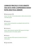 LEHNINGER PRINCIPLES OF BIOCHEMISTRY&NewLine;2026 MOCK PAPER COMPREHENSIVE REVIEW&NewLine;NOTES ANALYTICAL SUMMARY