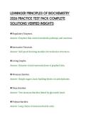 LEHNINGER PRINCIPLES OF BIOCHEMISTRY&NewLine;2026 PRACTICE TEST PACK COMPLETE&NewLine;SOLUTIONS VERIFIED INSIGHTS