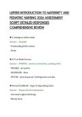 LEIFERS INTRODUCTION TO MATERNITY AND&NewLine;PEDIATRIC NURSING 2026 ASSESSMENT&NewLine;SCRIPT DETAILED RESPONSES&NewLine;COMPREHENSIVE REVIEW