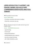 LEIFERS INTRODUCTION TO MATERNITY AND&NewLine;PEDIATRIC NURSING 2026 MOCK PAPER&NewLine;COMPREHENSIVE REVIEW NOTES ANALYTICAL&NewLine;SUMMARY