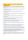 PERSONAL LINES STUDY 2026 EXAM QUESTIONS AND ANSWERS SURE 