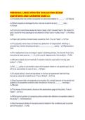 PERSONAL LINES UPDATED EVALUATION EXAM QUESTIONS AND ANSWERS SURE