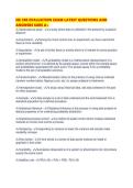 IEE 380 EVALUATION EXAM LATEST QUESTIONS AND ANSWERS SURE
