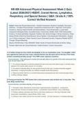 NR509&sol; NR 509 Week 2 Quiz &lpar;Latest 2026&sol;2027 Update&rpar; &vert; Complete Exam Questions with Verified Answers and Detailed Rationales &vert; Advanced Physical Assessment &ndash; HEENT & Neurologic Examination &vert; A&plus; Graded &vert; Chamberlain University&NewLine;&NewLine;