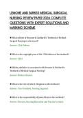 LEMONE AND BURKES MEDICAL SURGICAL&NewLine;NURSING REVIEW PAPER 2026 COMPLETE&NewLine;QUESTIONS WITH EXPERT SOLUTIONS AND&NewLine;MARKING SCHEME