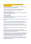 ACCT 2700 EVALUATION EXAM QUESTIONS AND ANSWERS RATED