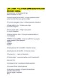 LMR LATEST EVALUATION EXAM QUESTIONS AND ANSWERS SURE