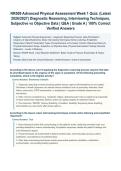 NR509&sol; NR 509 Week 1 Quiz &lpar;Latest 2026&sol;2027 Update&rpar; &vert; Complete Exam Questions with Verified Answers and Detailed Rationales &vert; Advanced Physical Assessment &ndash; Diagnostic Reasoning&comma; Clinical Decision Making&comma; Evidence-Based Practice &vert; A&plus; Graded