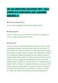 LES 305 PRACTICE SOLUTION TEST 1 2026&NewLine;COMPLETE QUESTIONS AND ANSWERS&NewLine;GRADED A&plus;