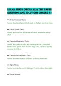 LES 305 STUDY GUIDE 1 2026 TEST PAPER&NewLine;QUESTIONS AND SOLUTIONS GRADED A&plus;&NewLine;
