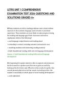 LETRS UNIT 1 COMPREHENSIVE&NewLine;EXAMINATION TEST 2026 QUESTIONS AND&NewLine;SOLUTIONS GRADED A&plus;