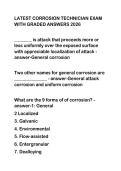 LATEST CORROSION TECHNICIAN EXAM WITH GRADED ANSWERS 2026