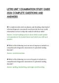 LETRS UNIT 1 EXAMINATION STUDY GUIDE&NewLine;2026 COMPLETE QUESTIONS AND&NewLine;ANSWERS&NewLine;