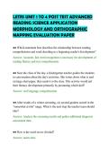LETRS UNIT 1 TO 4 POST TEST ADVANCED&NewLine;READING SCIENCE APPLICATION&NewLine;MORPHOLOGY AND ORTHOGRAPHIC&NewLine;MAPPING EVALUATION PAPER&NewLine;