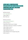 LETRS UNIT 2 CERTIFICATION&NewLine;EVALUATION TEST BANK WITH SOLVED&NewLine;QUESTIONS AND FULL SOLUTION&NewLine;GUARANTEED PASS&NewLine;