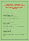 CNA PRACTICE EXAM 1 2025 WITH COMPLETE QUESTIONS AND CORRECT DETAILED ANSWERS&vert; BRAND NEW VERSION&excl;