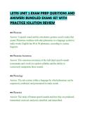 LETRS UNIT 2 EXAM PREP QUESTIONS AND&NewLine;ANSWERS BUNDLED EXAMS SET WITH&NewLine;PRACTICE SOLUTION REVIEW&NewLine;