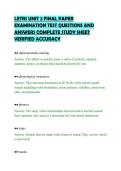 LETRS UNIT 2 FINAL PAPER&NewLine;EXAMINATION TEST QUESTIONS AND&NewLine;ANSWERS COMPLETE STUDY SHEET&NewLine;VERIFIED ACCURACY&NewLine;