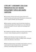 LETRS UNIT 7 ASSESSMENT 2026 EXAM&NewLine;PREPARATION PACK KEY READING&NewLine;DEVELOPMENT TOPICS AND SAMPLE&NewLine;QUESTIONS