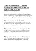 LETRS UNIT 7 ASSESSMENT 2026 FINAL&NewLine;REVIEW GUIDE COMPLETE QUESTION SET&NewLine;AND LEARNING SUMMARY